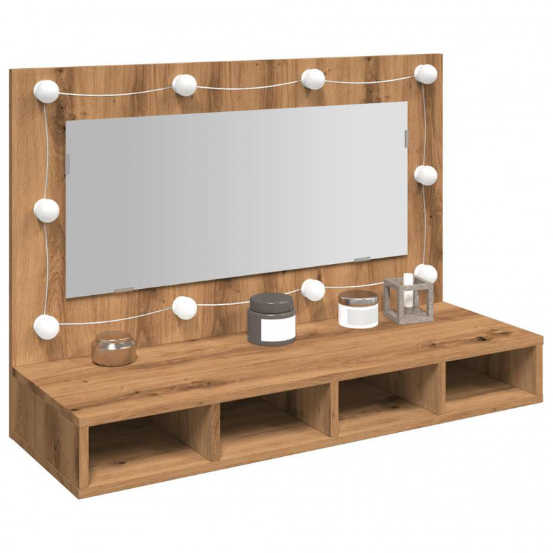 Szafka lustrzana z oświetleniem LED Artisan Oak 90x31,5x62 cm