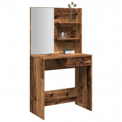 Toaletka z lustrem, stare drewno, 74,5x40x141 cm