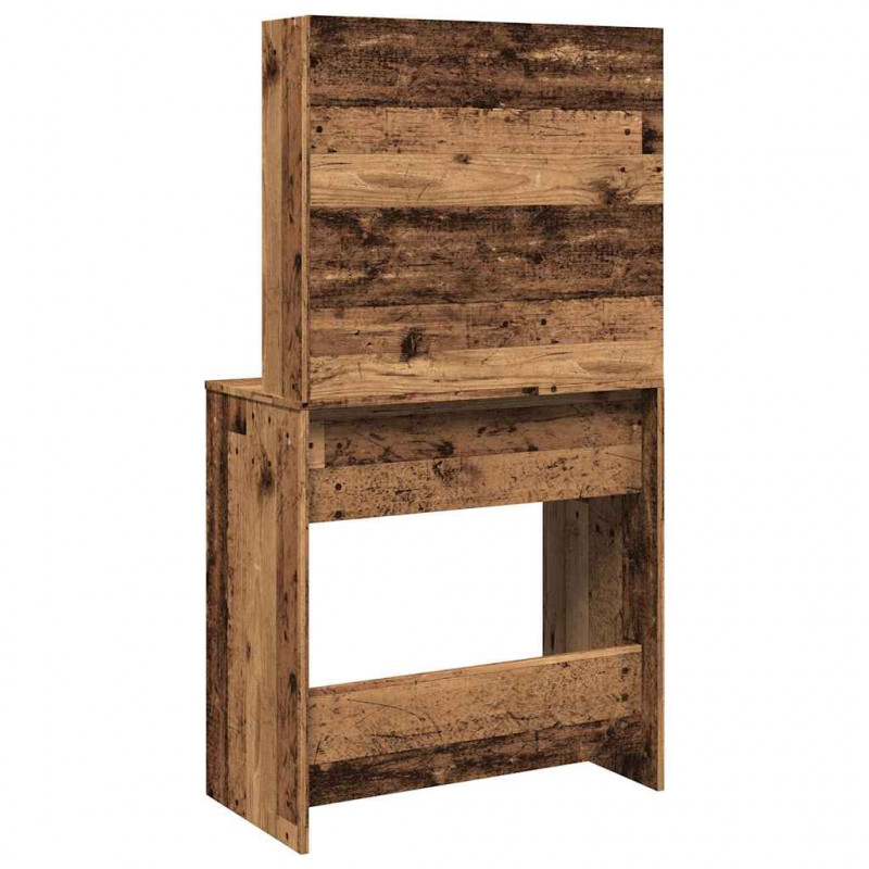Toaletka z lustrem, stare drewno, 74,5x40x141 cm