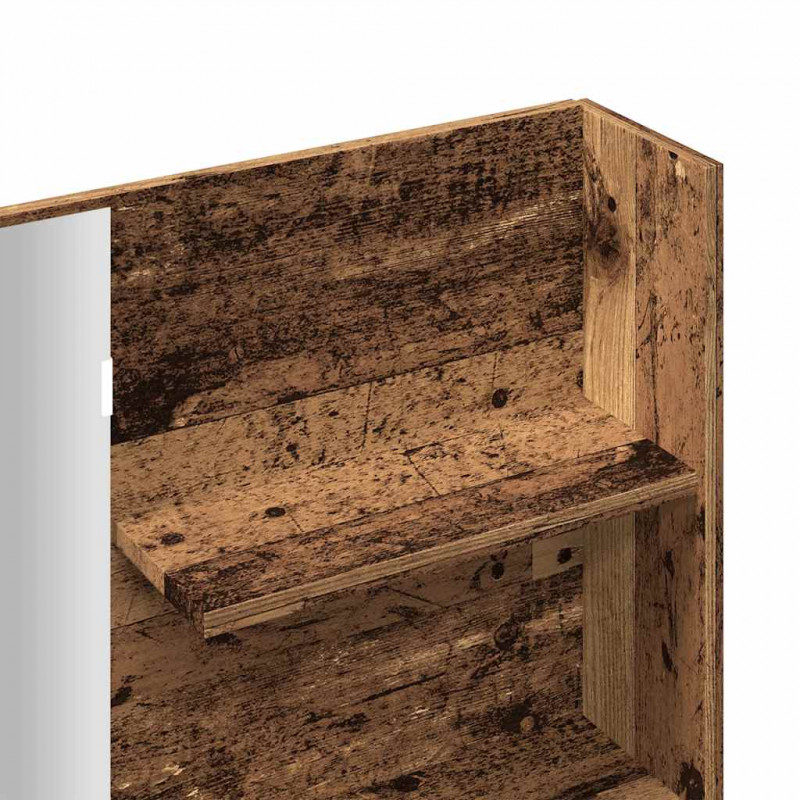 Toaletka z lustrem, stare drewno, 74,5x40x141 cm