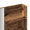 Toaletka z lustrem, stare drewno, 74,5x40x141 cm
