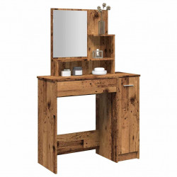 Toaletka z lustrem Stare drewno 86,5x35x136 cm
