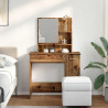 Toaletka z lustrem Stare drewno 86,5x35x136 cm