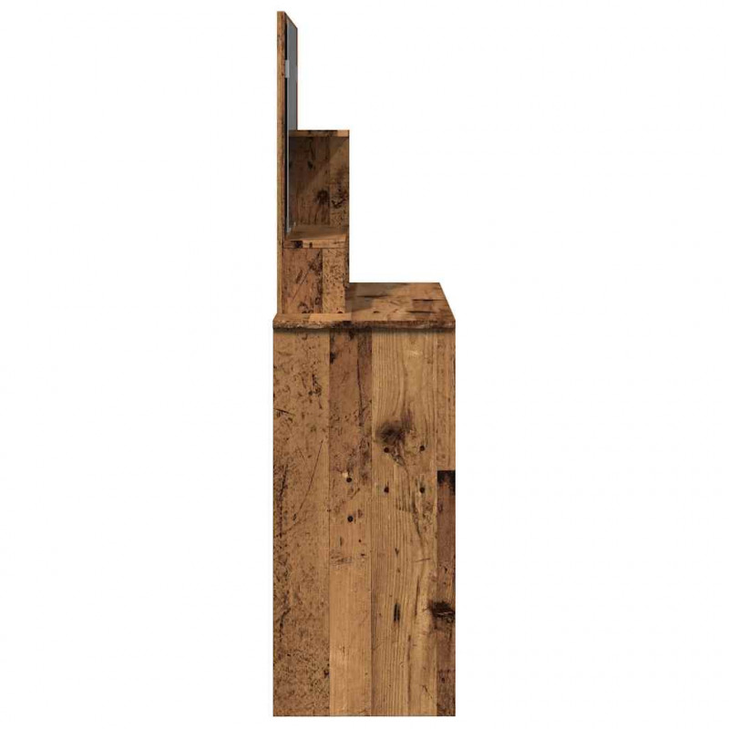 Toaletka z lustrem Stare drewno 86,5x35x136 cm