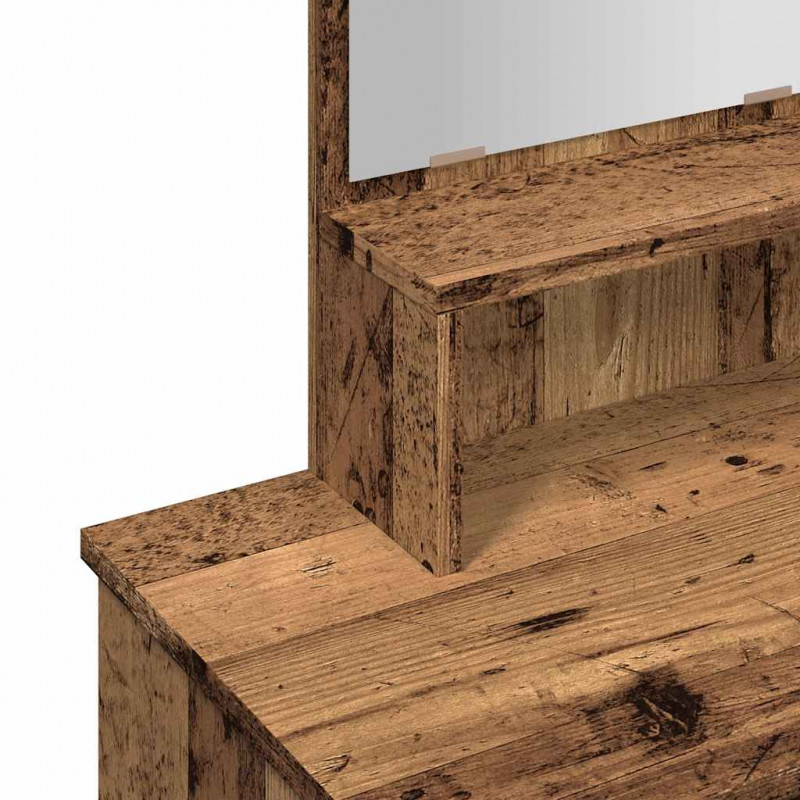 Toaletka z lustrem Stare drewno 86,5x35x136 cm