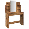 Toaletka z lustrem, stare drewno, 96x39x142 cm