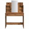 Toaletka z lustrem, stare drewno, 96x39x142 cm