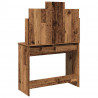 Toaletka z lustrem, stare drewno, 96x39x142 cm