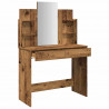 Toaletka z lustrem, stare drewno, 96x39x142 cm