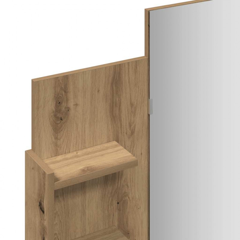 Toaletka z lustrem, dąb artisan, 96x39x142 cm