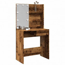 Toaletka z LED Stare drewno 74,5x40x141 cm