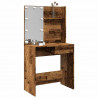Toaletka z LED Stare drewno 74,5x40x141 cm