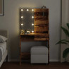 Toaletka z LED Stare drewno 74,5x40x141 cm