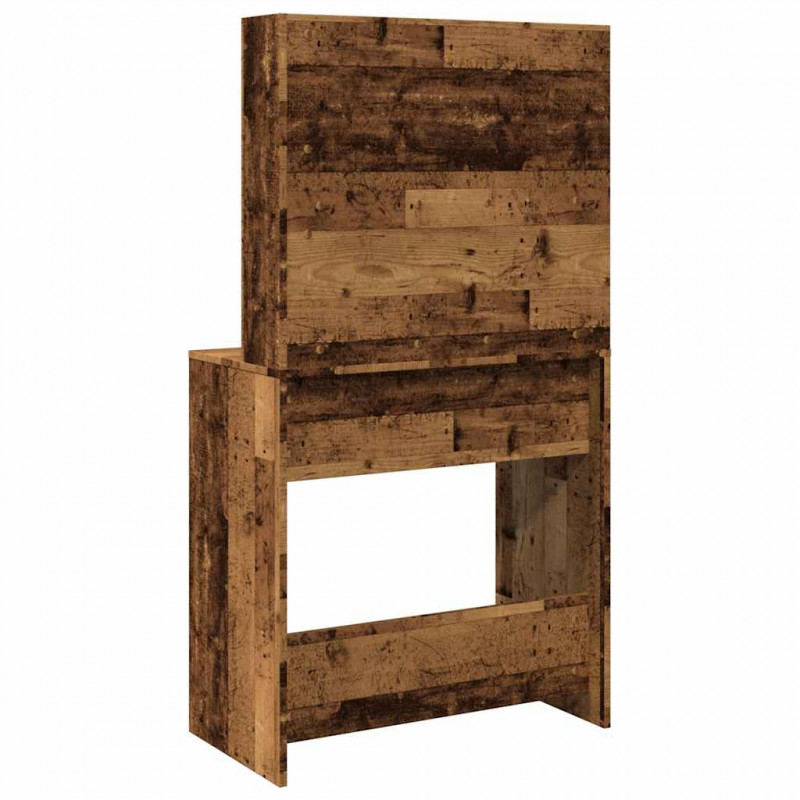 Toaletka z LED Stare drewno 74,5x40x141 cm