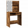 Toaletka z LED Stare drewno 74,5x40x141 cm