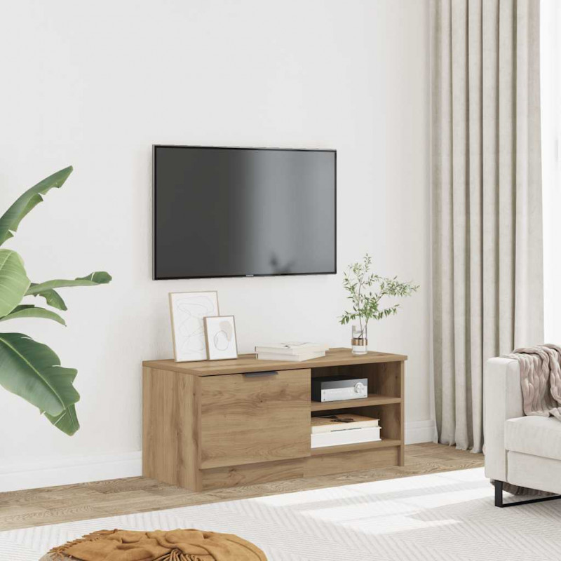 Szafka pod TV, dąb artisan, 80x35x36,5 cm