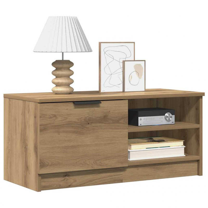 Szafka pod TV, dąb artisan, 80x35x36,5 cm