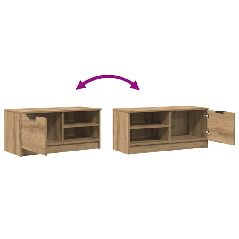 Szafka pod TV, dąb artisan, 80x35x36,5 cm