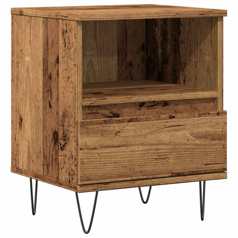 Szafka nocna, stare drewno, 40x35x50cm, materiał drewnopochodny