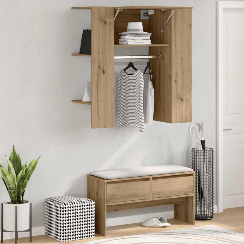 Szafka do przedpokoju Artisan Oak 97,5x37x99 cm Drewno klejone