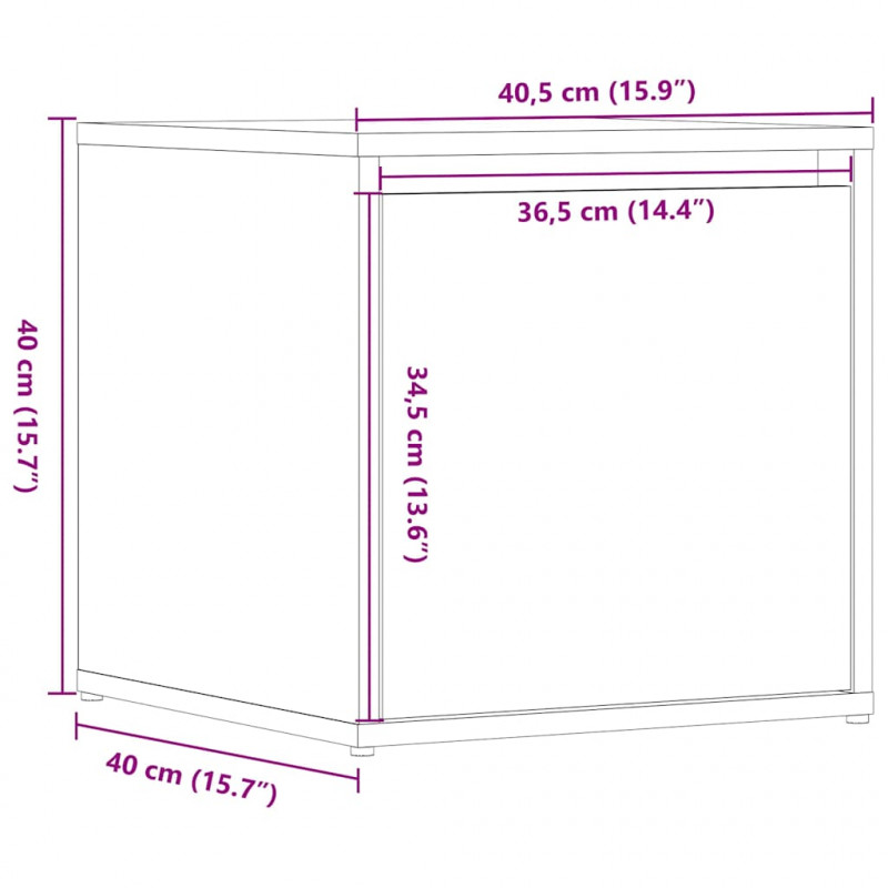 Szuflada Box Stare drewno 40,5x40x40 cm Drewno klejone