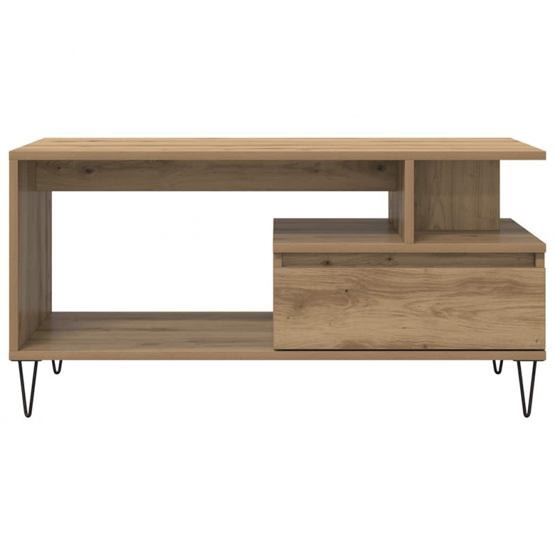 Stolik kawowy, dąb artisan 90x49x45 cm, materiał drewnopochodny