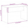 Taboret toaletowy Stare drewno 70x35x45 cm Drewno klejone