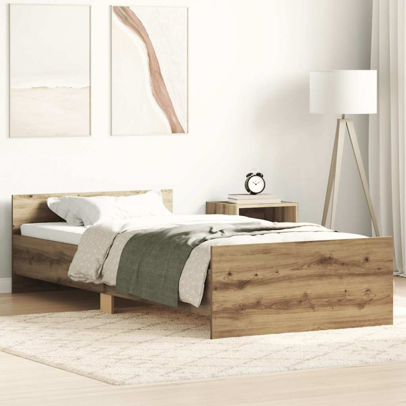 Rama łóżka bez materaca Artisan Oak 90x200cm Drewno klejone