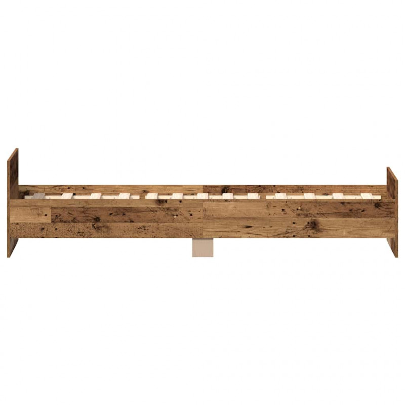 Rama łóżka bez materaca Stare drewno 100x200cm Drewno klejone