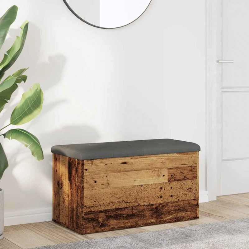 Ławka ze schowkiem Stare drewno 82x42x45 cm Drewno klejone