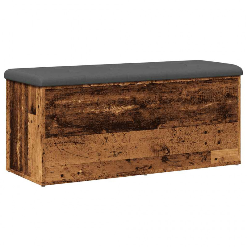 Ławka ze schowkiem Stare drewno 102x42x45 cm Drewno klejone