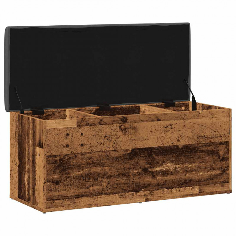 Ławka ze schowkiem Stare drewno 102x42x45 cm Drewno klejone