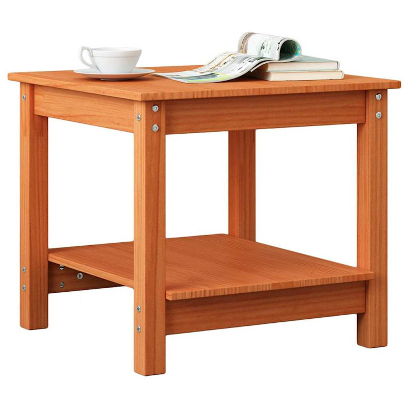 Stolik kawowy Woskowy brąz 50 x 50 x 45 cm Lite drewno sosnowe