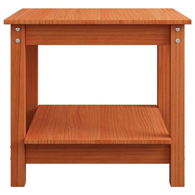 Stolik kawowy Woskowy brąz 50 x 50 x 45 cm Lite drewno sosnowe