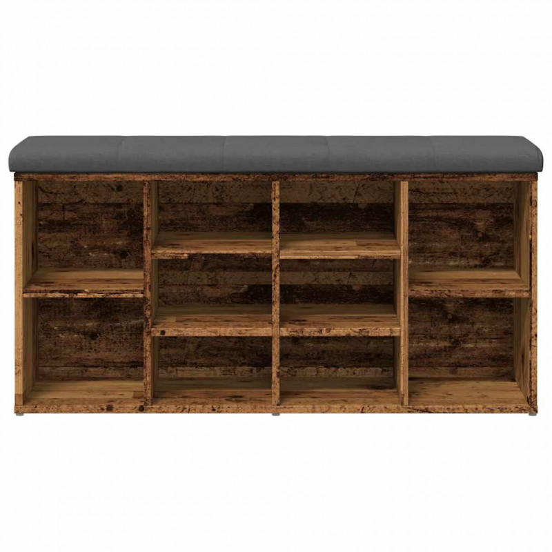Ławka na buty Stare drewno 102x32x50 cm Drewno klejone