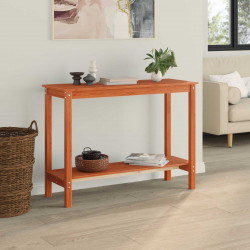 Konsola Woskowy Brąz 110 x 40 x 80 cm Lite drewno sosnowe