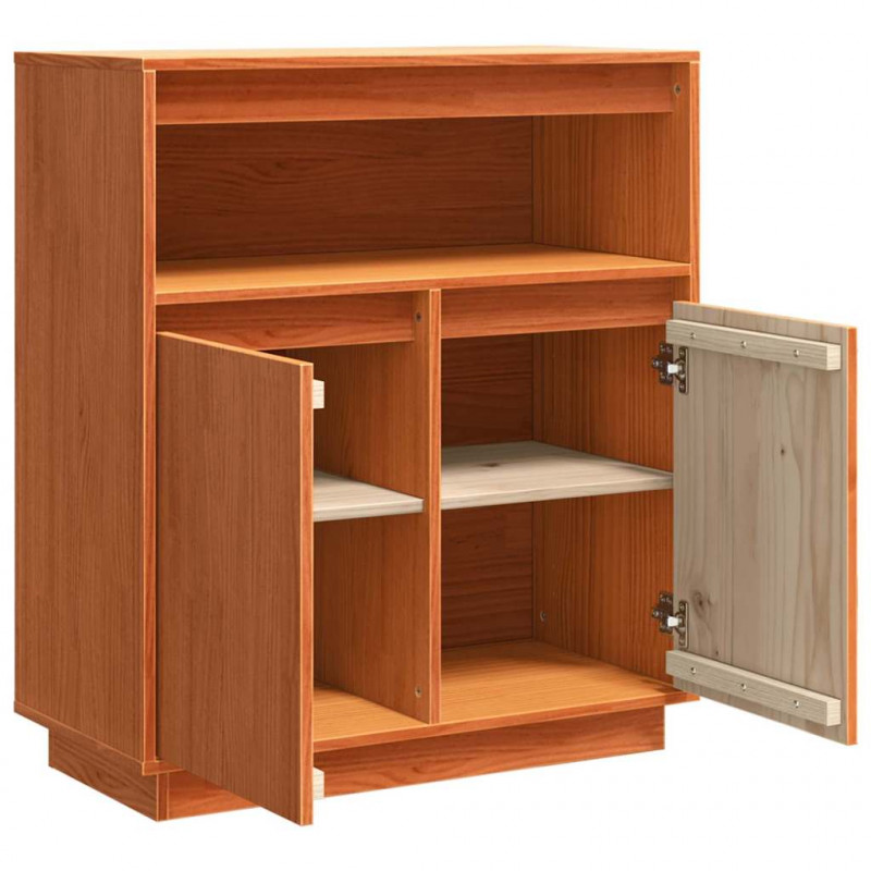 Bufet Woskowy Brąz 70 x 34 x 80 cm Lite drewno sosnowe