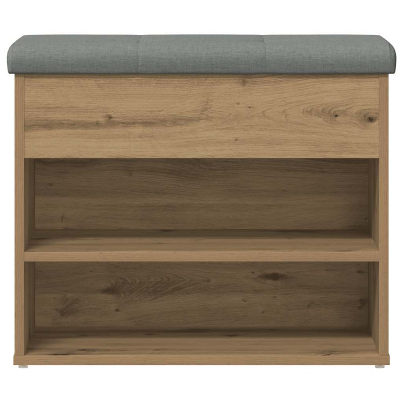 Ławka na buty dąb artisan 62x32x50 cm Drewno klejone