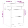 Szafki nocne z LED, 2 szt., stare drewno, 35x39x55 cm