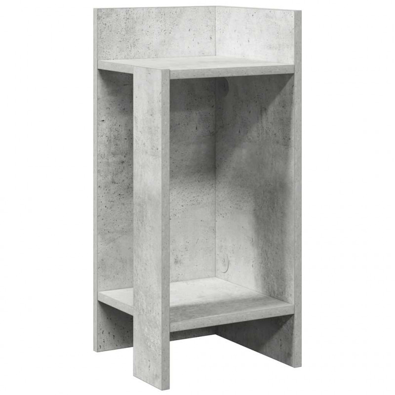 Stolik boczny z półką, szarość betonu, 25,5x27x60 cm