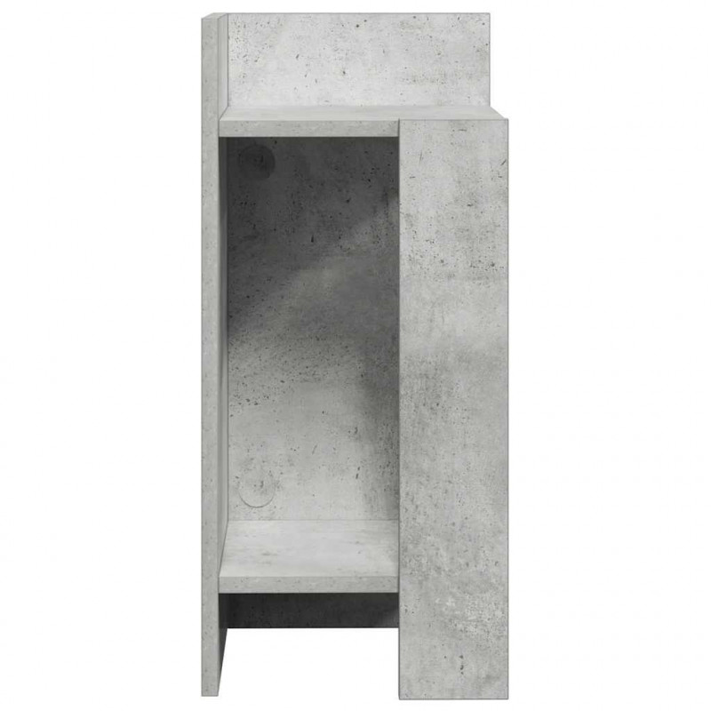 Stoliki boczne 2 szt. z półką, szarość betonu, 25,5x27x60 cm