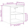 Ścienne szafki TV z LED, 2 szt., stare drewno, 30x28,5x30 cm