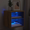 Ścienna szafka TV z LED, dąb artisan, 30x28,5x30 cm