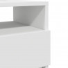 Szafka nocna z 2 szufladami, biała, 40x33x60 cm