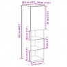 Szafka TV, z LED, stare drewno, 30,5x30x102 cm