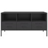 Szafka pod telewizor, czarna, 100,5x39x50,5 cm, stalowa