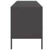 Szafka pod telewizor, czarna, 100,5x39x50,5 cm, stalowa