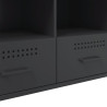 Szafka pod telewizor, czarna, 100,5x39x50,5 cm, stalowa