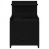 Szafka nocna z 2 szufladami Czarna 40x36,5x62 cm