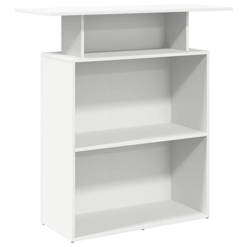 Biurko recepcyjne białe 100x40x104 cm Drewno konstrukcyjne